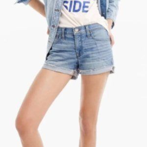 JCrew Midrise Rawhem Jean Shorts Sz 26, EUC